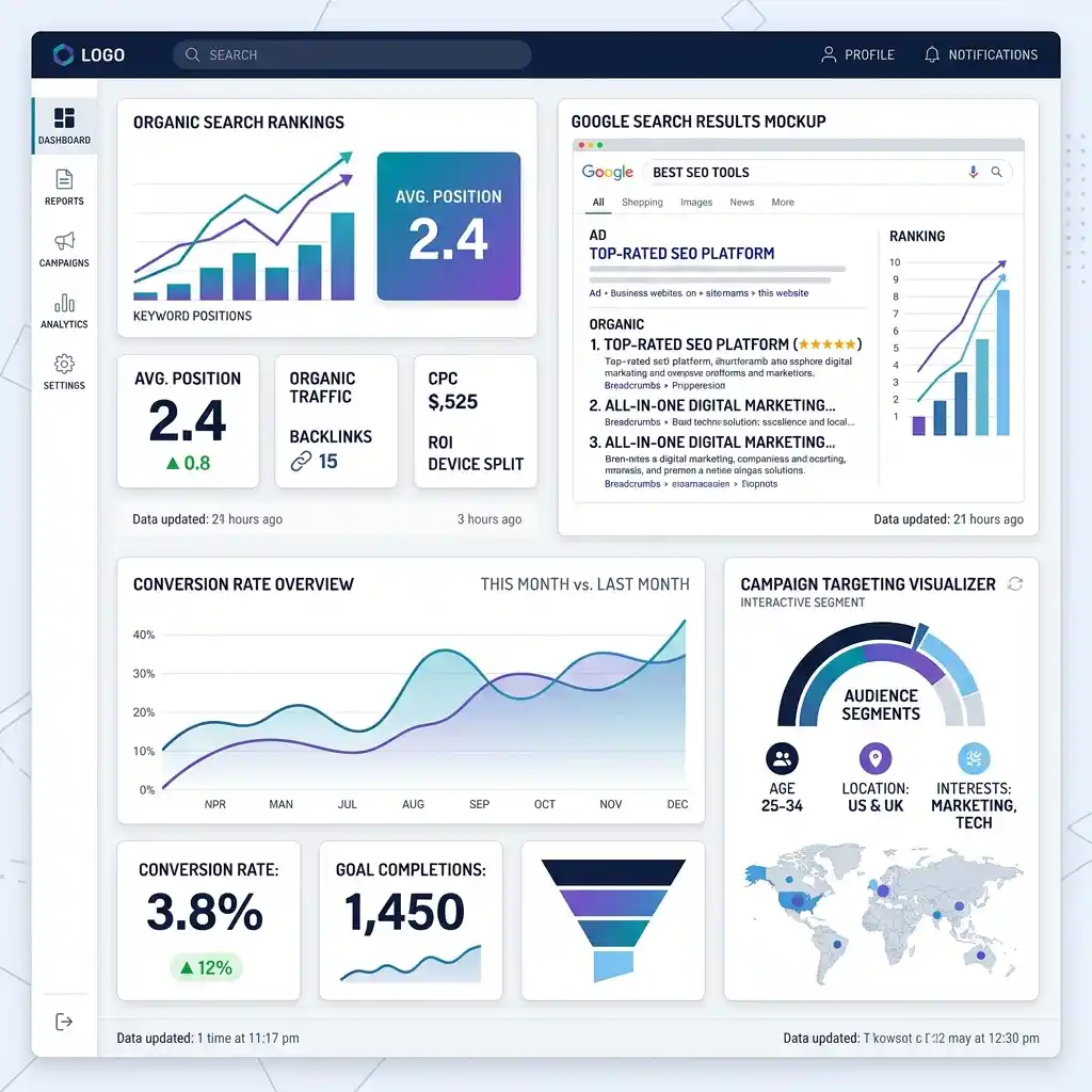 SEO & Advertising Showcase Premium Jasa SEO & Periklanan Google Meta Ads - CV TEKNISIKU